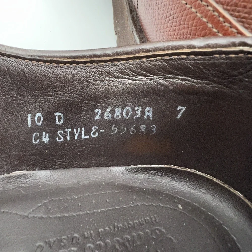 Footjoy Classics Dry Premiere Golf Brown Leather Shoes Size 10D 26803R Spikeless